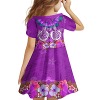 Polynesian Valentine Day Family Matching Off Shoulder Maxi Dress and Hawaiian Shirt Love Couple Turtle Maori Hibiscus Purple LT03 - Polynesian Pride