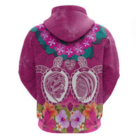 Polynesian Valentine Day Hoodie Love Couple Turtle Maori Hibiscus Pink LT03 - Polynesian Pride