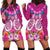 Polynesian Valentine Day Hoodie Dress Love Couple Turtle Maori Hibiscus Pink LT03 - Polynesian Pride