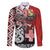 Personalised Aotearoa and Tonga Together Family Matching Off The Shoulder Long Sleeve Dress and Hawaiian Shirt Manaia and Tongan Tribal Cross - Taniko and Ngatu Art Tattoo