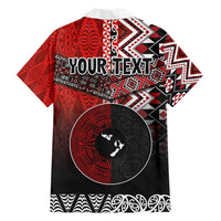 Personalised Aotearoa and Tonga Together Family Matching Tank Maxi Dress and Hawaiian Shirt Manaia and Tongan Tribal Cross - Taniko and Ngatu Art Tattoo