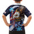 American Samoa Flag Day Family Matching Off The Shoulder Long Sleeve Dress and Hawaiian Shirt Bald Eagle with Uatogi and Fue - Polynesian and Floral Tribal Tattoo