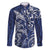 New Zealand Connecting with Seas Family Matching Off The Shoulder Long Sleeve Dress and Hawaiian Shirt Maori Tribal and Sea Animals Tattoo - White Glass Style