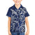New Zealand Connecting with Seas Family Matching Off The Shoulder Long Sleeve Dress and Hawaiian Shirt Maori Tribal and Sea Animals Tattoo - White Glass Style