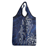 New Zealand Connecting with Seas Grocery Bag Maori Tribal and Sea Animals Tattoo - White Glass Style LT03 - Polynesian Pride