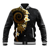 Polynesian Spiral Tribal Tattoo Baseball Jacket Golden Color LT03 Unisex Yellow - Polynesian Pride