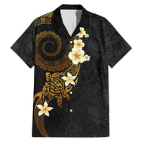 Polynesian Spiral Tribal Tattoo Family Matching Mermaid Dress and Hawaiian Shirt Golden Color LT03 Dad's Shirt - Short Sleeve Yellow - Polynesian Pride