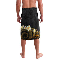 Polynesian Spiral Tribal Tattoo Lavalava Golden Color