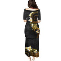 Polynesian Spiral Tribal Tattoo Puletasi Golden Color