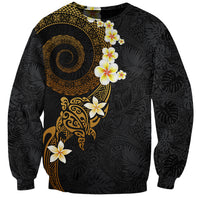 Polynesian Spiral Tribal Tattoo Sweatshirt Golden Color