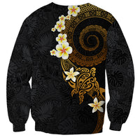 Polynesian Spiral Tribal Tattoo Sweatshirt Golden Color