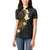 Polynesian Spiral Tribal Tattoo Women Polo Shirt Golden Color