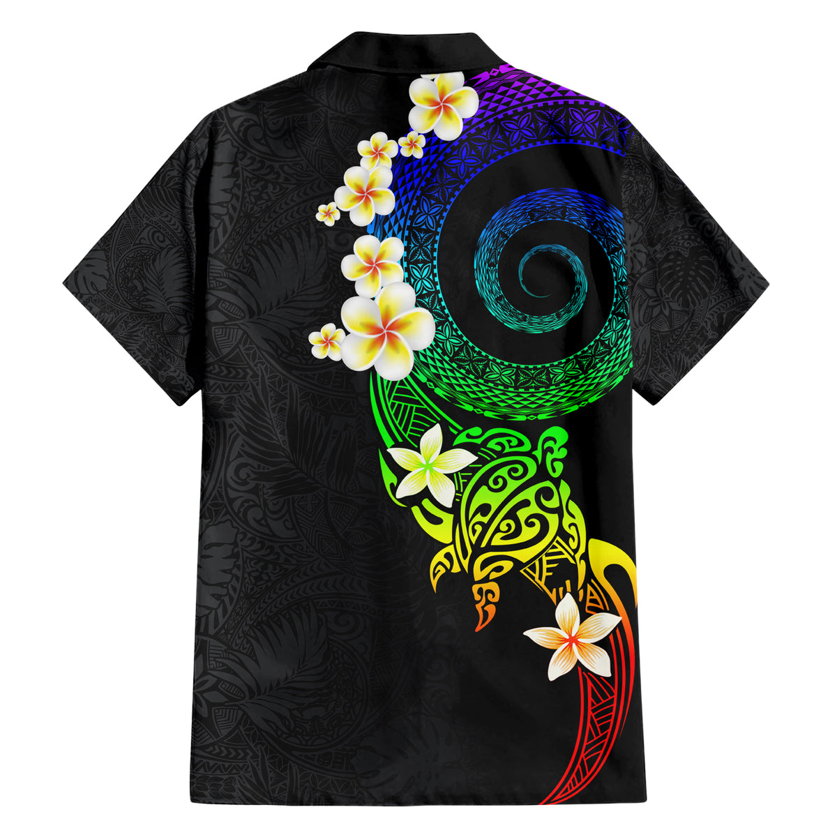 Polynesian Spiral Tribal Tattoo Family Matching Short Sleeve Bodycon Dress and Hawaiian Shirt Fanciful Color LT03 - Polynesian Pride