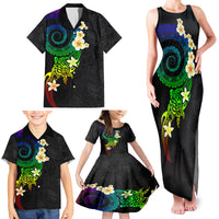 Polynesian Spiral Tribal Tattoo Family Matching Tank Maxi Dress and Hawaiian Shirt Fanciful Color LT03 - Polynesian Pride