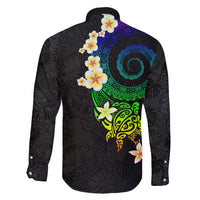 Polynesian Spiral Tribal Tattoo Family Matching Tank Maxi Dress and Hawaiian Shirt Fanciful Color LT03 - Polynesian Pride