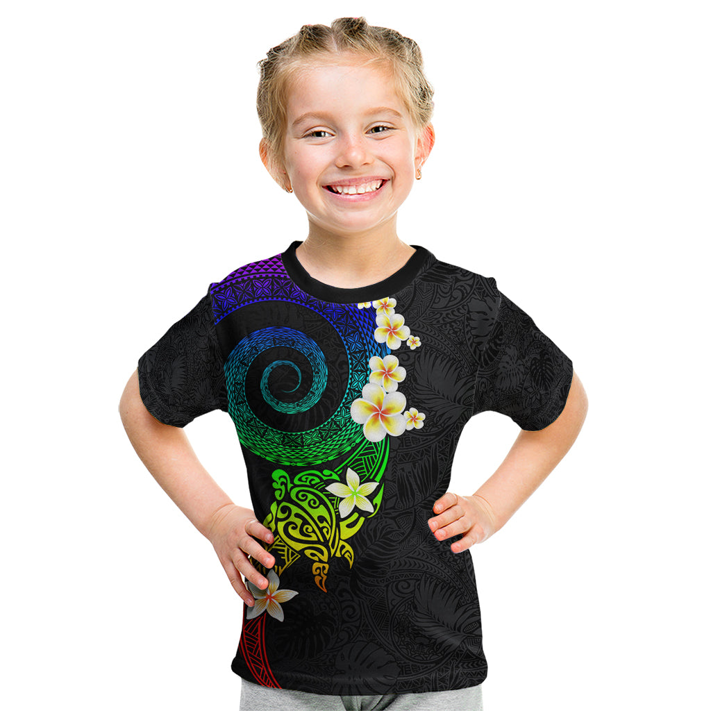 Polynesian Spiral Tribal Tattoo Kid T Shirt Fanciful Color
