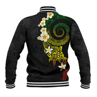 Polynesian Spiral Tribal Tattoo Baseball Jacket Reggae Color