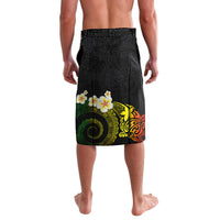 Polynesian Spiral Tribal Tattoo Lavalava Reggae Color