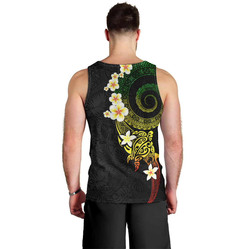 Polynesian Spiral Tribal Tattoo Men Tank Top Reggae Color LT03 - Polynesian Pride