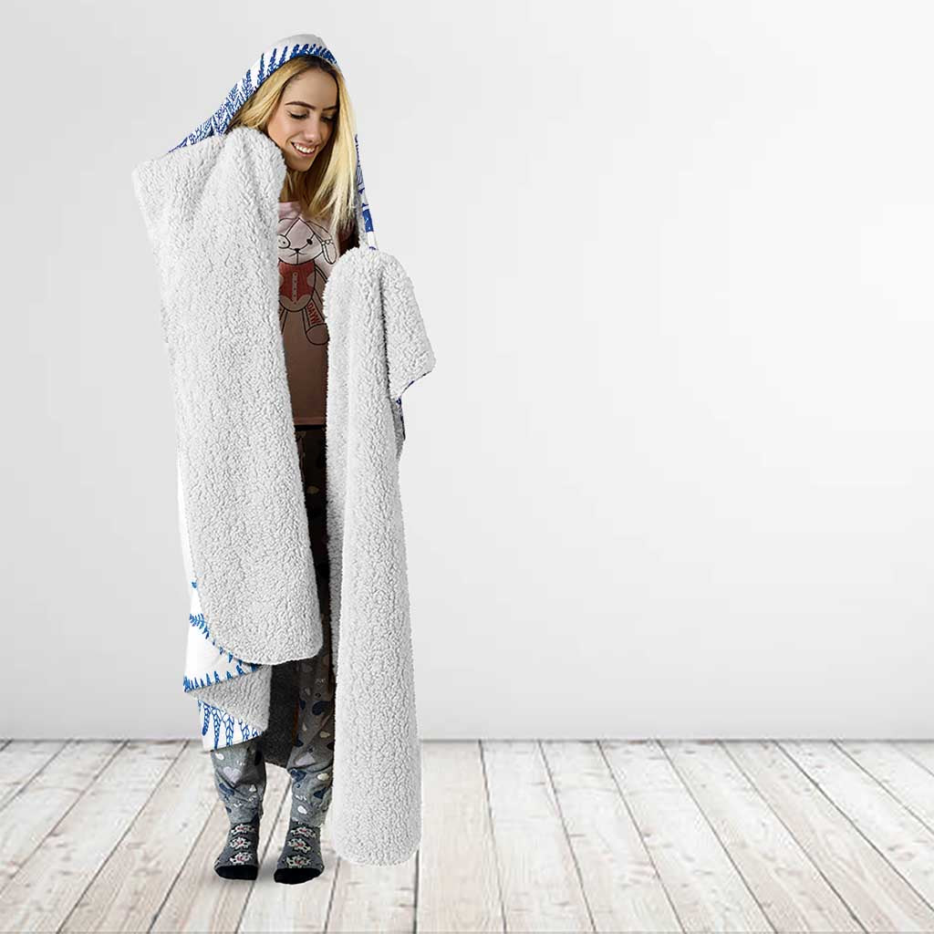 New Zealand Sea Animals Hooded Blanket with Maori Koru Tribal Tattoo and Silver Ferns Galaxy Style