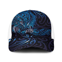 New Zealand New Year-Matariki Baseball Net Cap Aotearoa Maori Tattoo Galaxy Sky LT03 One Size White Multicolor - Polynesian Pride
