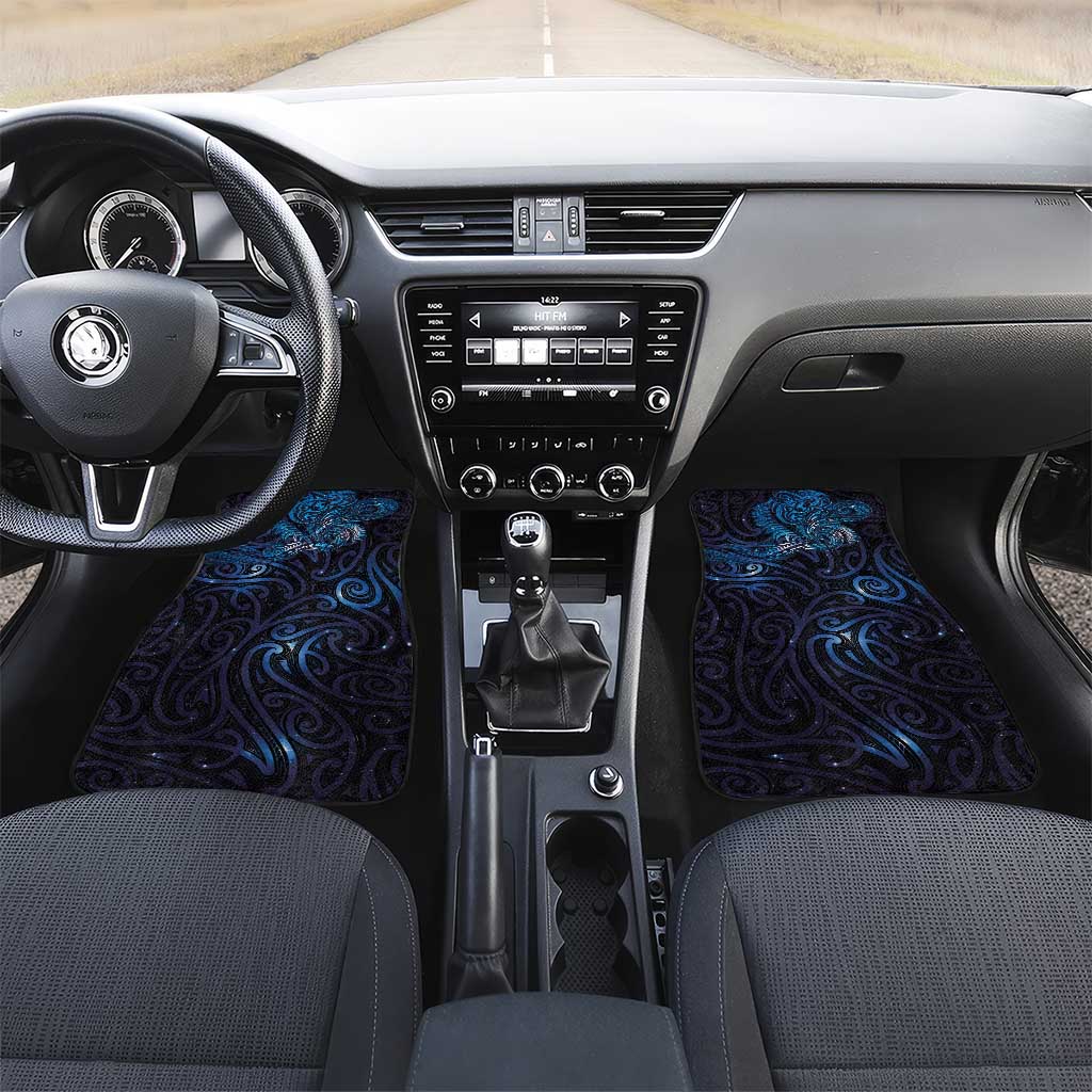 New Zealand New Year-Matariki Car Mats Aotearoa Maori Tattoo Galaxy Sky LT03 Set 2pcs - Front Multicolor - Polynesian Pride