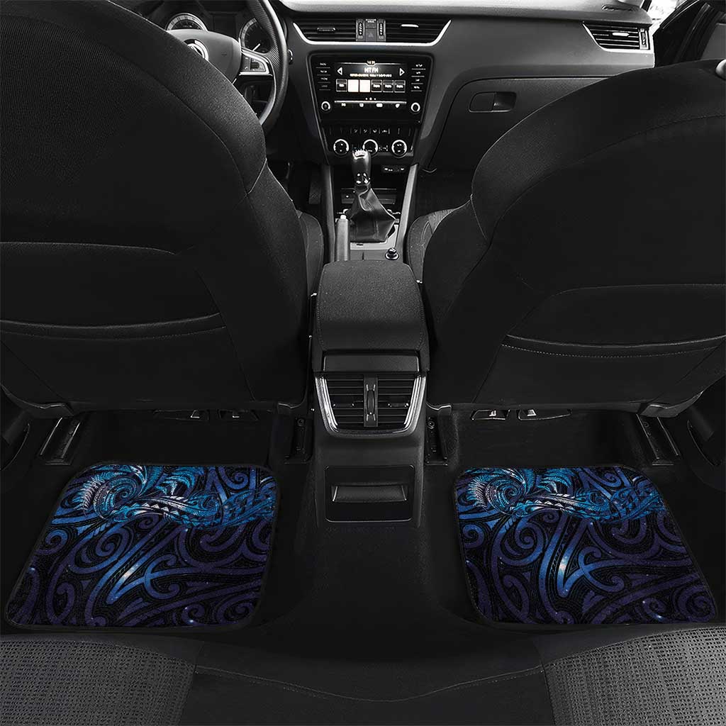 New Zealand New Year-Matariki Car Mats Aotearoa Maori Tattoo Galaxy Sky LT03 Set 2pcs - Back Multicolor - Polynesian Pride