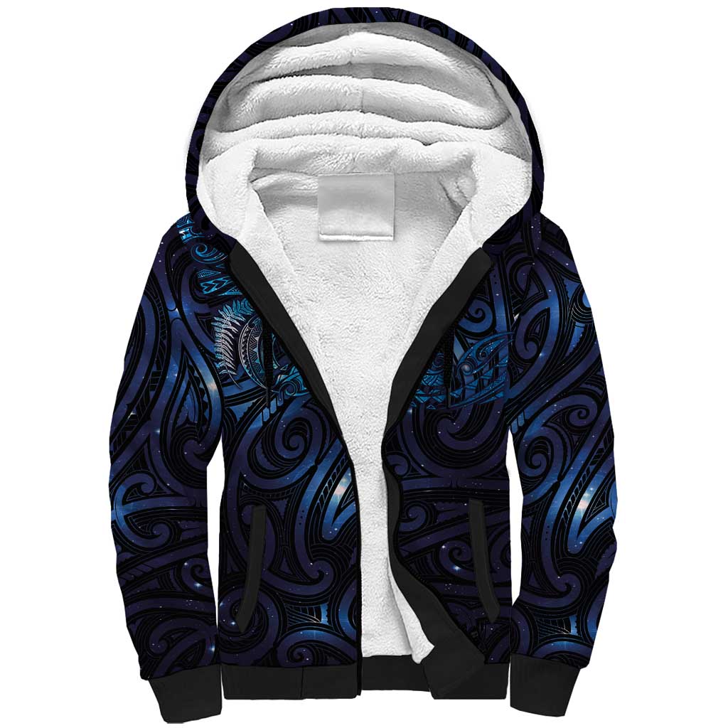 New Zealand New Year-Matariki Sherpa Hoodie Aotearoa Maori Tattoo Galaxy Sky LT03 Unisex Multicolor - Polynesian Pride