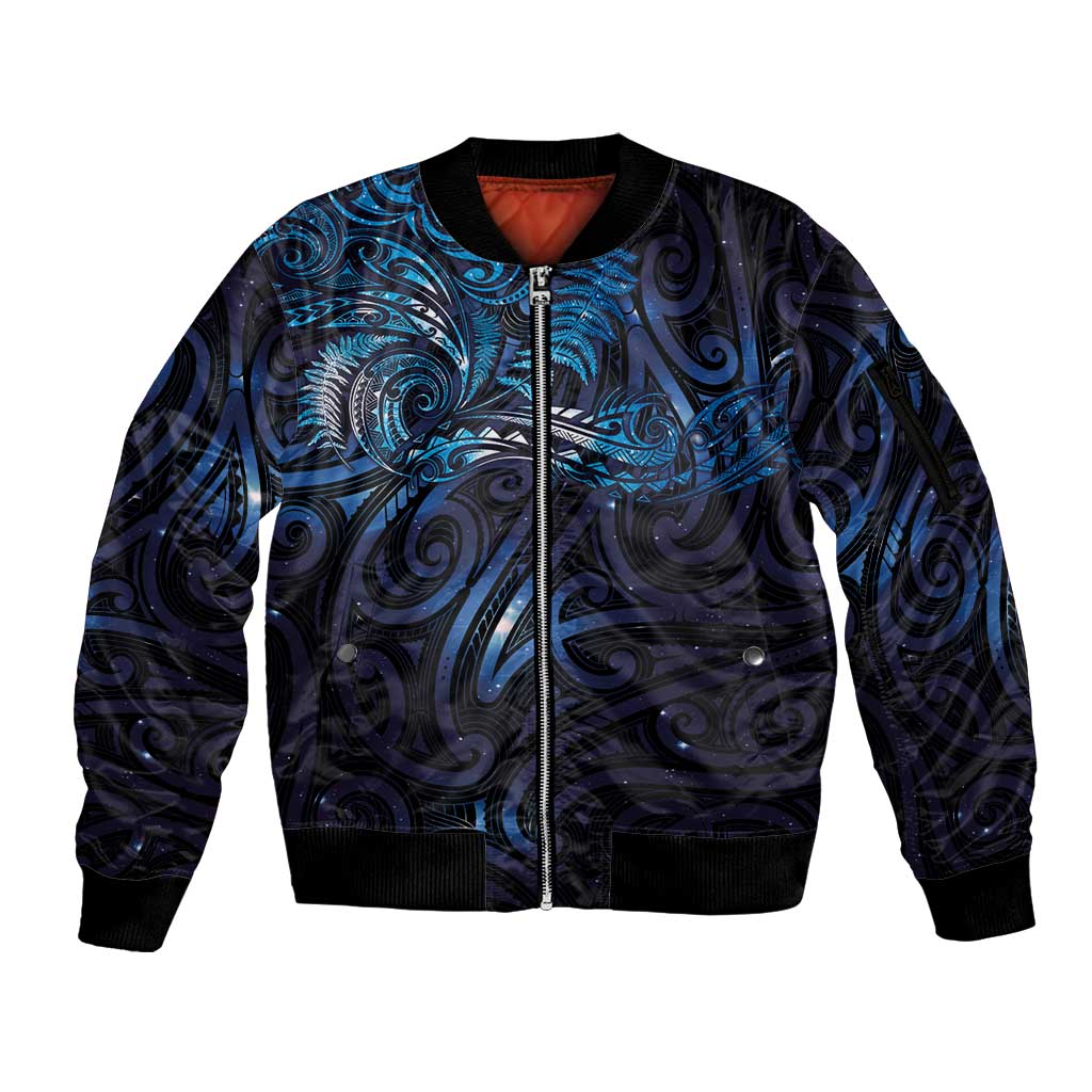 New Zealand New Year-Matariki Sleeve Zip Bomber Jacket Aotearoa Maori Tattoo Galaxy Sky LT03 Unisex Multicolor - Polynesian Pride