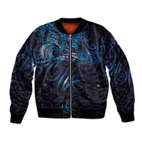 New Zealand New Year-Matariki Sleeve Zip Bomber Jacket Aotearoa Maori Tattoo Galaxy Sky LT03 Unisex Multicolor - Polynesian Pride