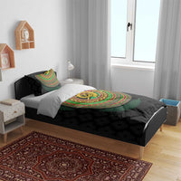 Vanuatu Tribal Tattoo with Namele Leaves Bedding Set LT03 - Polynesian Pride