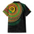 Vanuatu Tribal Tattoo with Namele Leaves Family Matching Off The Shoulder Long Sleeve Dress and Hawaiian Shirt