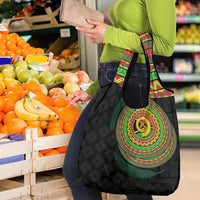 Vanuatu Tribal Tattoo with Namele Leaves Grocery Bag LT03 - Polynesian Pride