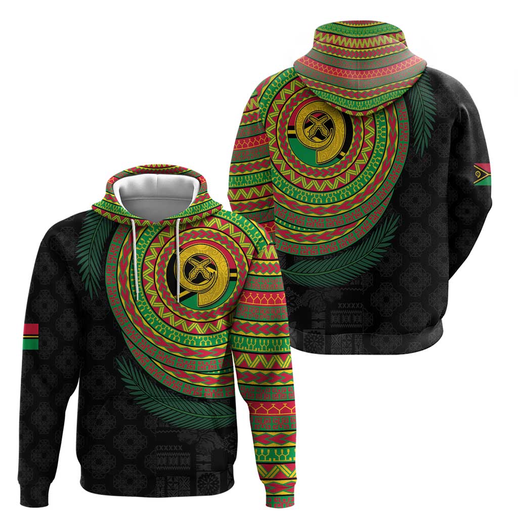 Vanuatu Tribal Tattoo with Namele Leaves Hoodie LT03 - Polynesian Pride