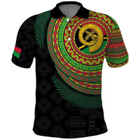 Vanuatu Tribal Tattoo with Namele Leaves Polo Shirt