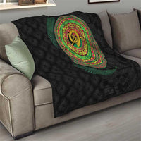 Vanuatu Tribal Tattoo with Namele Leaves Quilt