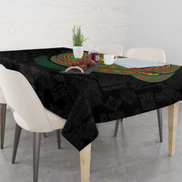 Vanuatu Tribal Tattoo with Namele Leaves Tablecloth LT03 - Polynesian Pride