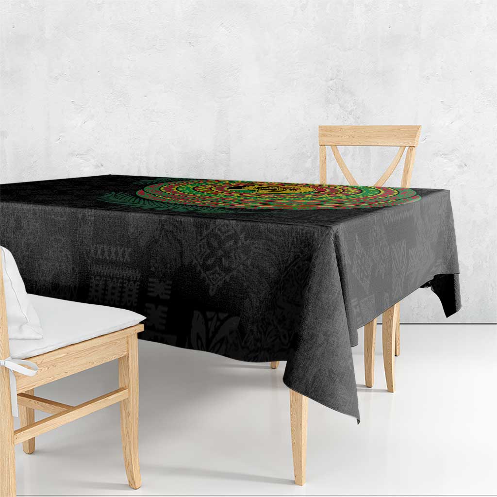 Vanuatu Tribal Tattoo with Namele Leaves Tablecloth LT03 - Polynesian Pride