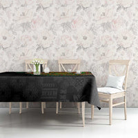 Vanuatu Tribal Tattoo with Namele Leaves Tablecloth LT03 - Polynesian Pride