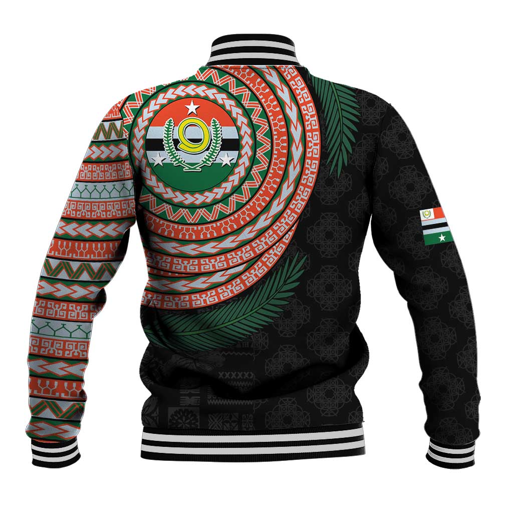Penama Tribal Tattoo with Namele Leaves Baseball Jacket LT03 - Polynesian Pride