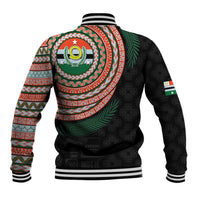 Penama Tribal Tattoo with Namele Leaves Baseball Jacket LT03 - Polynesian Pride