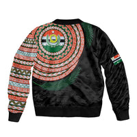 Penama Tribal Tattoo with Namele Leaves Bomber Jacket LT03 - Polynesian Pride