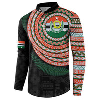 Penama Tribal Tattoo with Namele Leaves Button Sweatshirt LT03 - Polynesian Pride