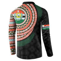 Penama Tribal Tattoo with Namele Leaves Button Sweatshirt LT03 - Polynesian Pride
