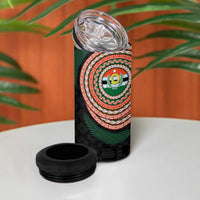 Penama Tribal Tattoo with Namele Leaves 4 in 1 Can Cooler Tumbler