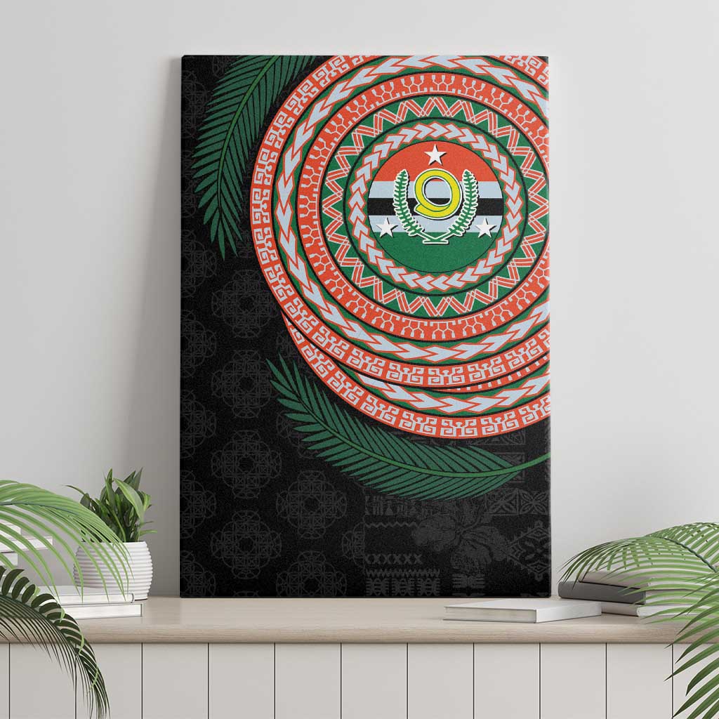 Penama Tribal Tattoo with Namele Leaves Canvas Wall Art