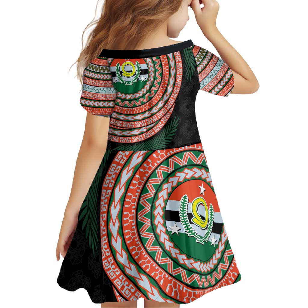 Penama Tribal Tattoo with Namele Leaves Family Matching Off Shoulder Maxi Dress and Hawaiian Shirt