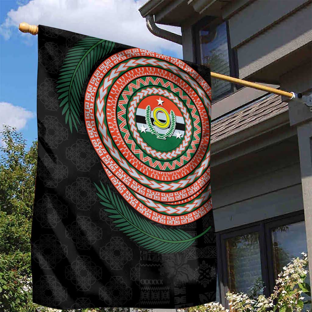 Penama Tribal Tattoo with Namele Leaves Garden Flag