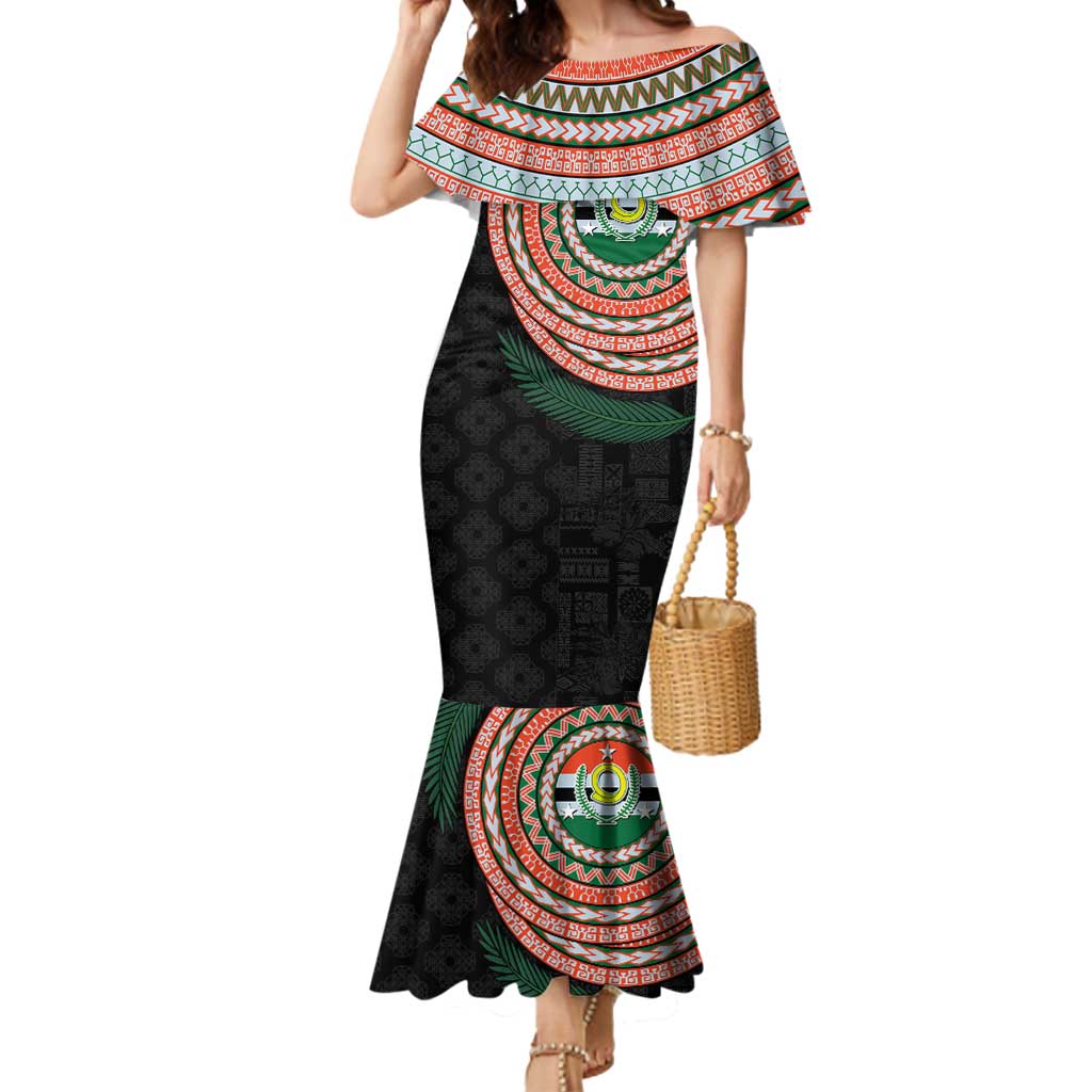 Penama Tribal Tattoo with Namele Leaves Mermaid Dress