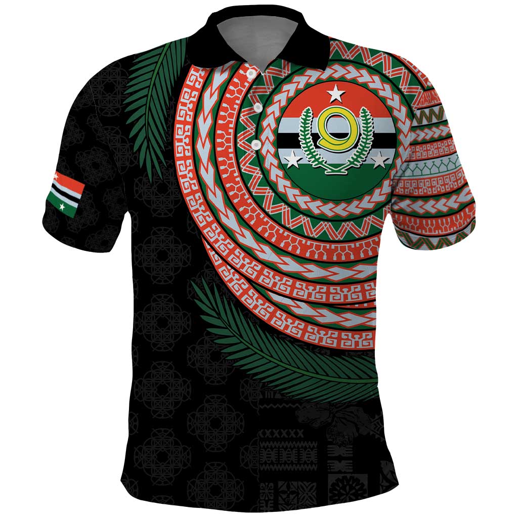 Penama Tribal Tattoo with Namele Leaves Polo Shirt